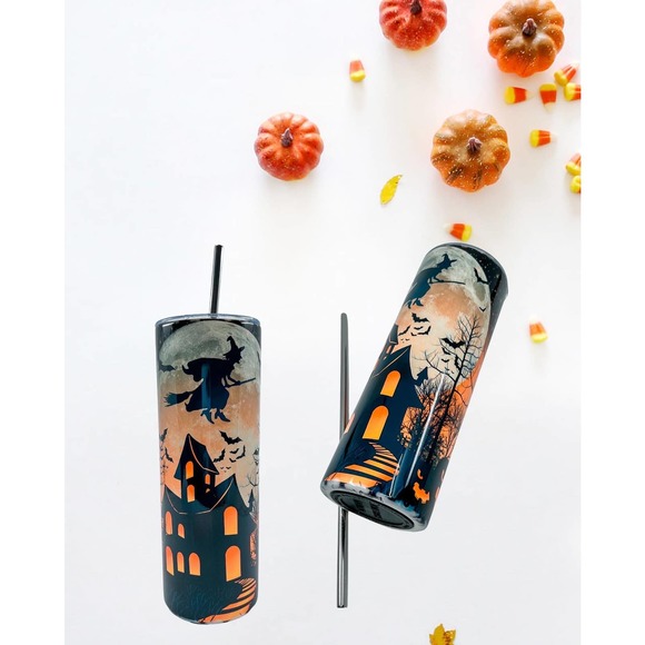 AM Designs Etc Other - Halloween Personalized 20 Oz Stainless Steel Tumbler